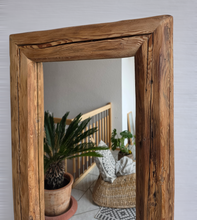 Altholz Spiegel S2219 geschlagene Balken massiv Badspiegel Holzspiegel