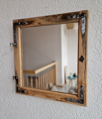Altholz Spiegel Antiko S2157 Fensterspiegel 1845 Spiegelfenster Badspiegel