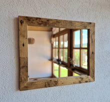 Altholz Spiegel  S2158 Alter Dielenboden einer alten Bauernstube upcycling nachhaltig Badspiegel Wohnspiegel Wandspiegel