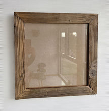 Altholz Bilderrahmen 40x40 cm rustikal, sonnenverbranntes Scheunenholz handgefertigt mit Glas, Vintage Fotorahmen Holz Unikat, Wanddeko B2531