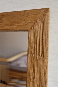 Altholz Spiegel  S2115 Alter Balken einer alten Bauernstube upcycling nachhaltig Badspiegel