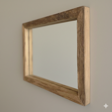 Spiegel Altholz alteiche  S2255 34x44 unikat upcycling nachhaltig Badspiegel Wandspiegel Holzspiegel Eiche