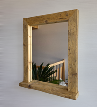 Spiegel alte Balken S2204 Badspiegel mit Ablage Altholz Altholzspiegel Holzspiegel Wandspiegel