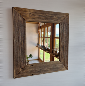 Altholz Spiegel S2180 Spiegel sonnenverbrannt antik optik Alteiche Wandspiegel Badspiegel