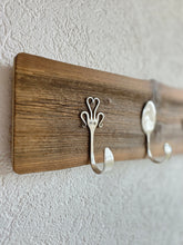 Garderobe Garderobenbrett Altholz alte Bretter 5 Haken aus Silberbesteck