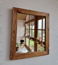 Altholz Spiegel 52x45 alteiche  S2191 Arber  Bayerischen Wald unikat upcycling nachhaltig Badspiegel Holzspiegel Wandspiegel Toilettenspiegel