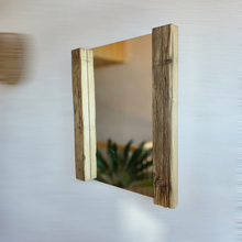 Altholz Spiegel  S2282 Alter Dielenboden einer alten Bauernstube upcycling nachhaltig Badspiegel Wohnspiegel Wandspiegel