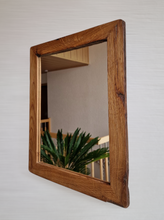 Altholz Spiegel 52x45 alteiche  S2191 Arber  Bayerischen Wald unikat upcycling nachhaltig Badspiegel Holzspiegel Wandspiegel Toilettenspiegel