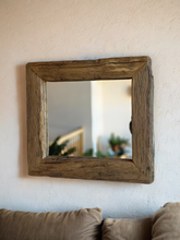 Altholz Spiegel alteiche  S2237 Arber  Bayerischen Wald 55x60 unikat upcycling nachhaltig Badspiegel