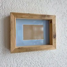 Bilderrahmen aus Altholz – B1665 Handgefertigt aus alter Gerüstbohle | Vintage Holzrahmen mit Glasfront & Passepartout