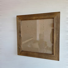 Altholz Bilderrahmen 40x40 cm rustikal, sonnenverbranntes Scheunenholz handgefertigt mit Glas, Vintage Fotorahmen Holz Unikat, Wanddeko B2530