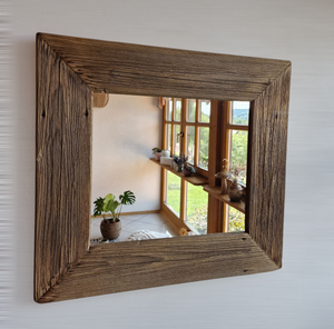 Altholz Spiegel S2180 Spiegel sonnenverbrannt antik optik Alteiche Wandspiegel Badspiegel