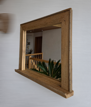 Spiegel alte Eiche S2223 Badspiegel mit Ablage Eiche alter ca 1750 Altholz einzigartig historisch