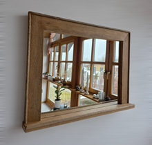 Spiegel alte Eiche S2223 Badspiegel mit Ablage Eiche alter ca 1750 Altholz einzigartig historisch