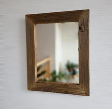 Altholz Spiegel S2236 Badspiegel 40 x 50 sonnenverbrannt  Wandspiegel Holzspiegel