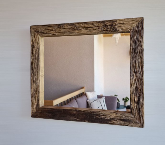 Altholz Spiegel alteiche  S2131 Arber  Bayerischen Wald unikat upcycling nachhaltig