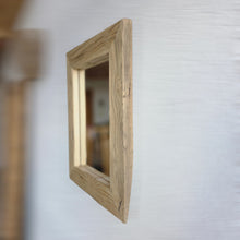 Altholz Spiegel S2358 antik Wandspiegel 42 x 52 upcycling nachhaltig Handarbeit Badspiegel Toilettenspiegel optik Alteiche