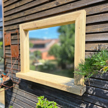 Spiegel alte Bohlen S2335 Badspiegel mit Ablage Altholz