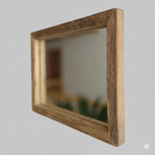 Spiegel Altholz alteiche  S2255 34x44 unikat upcycling nachhaltig Badspiegel Wandspiegel Holzspiegel Eiche