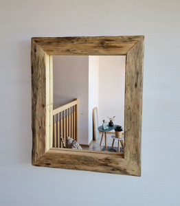 Altholz Spiegel Loftspiegel massiv S2165 aus Gerüstbohlen Loft upcycling nachhaltig8