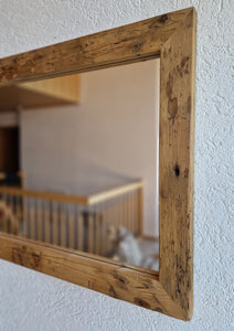 Altholz Spiegel  S2158 Alter Dielenboden einer alten Bauernstube upcycling nachhaltig Badspiegel Wohnspiegel Wandspiegel