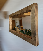 Altholz Spiegel S2208 antik Wandspiegel 100 x 54 upcycling nachhaltig Handarbeit Badspiegel Toilettenspiegel