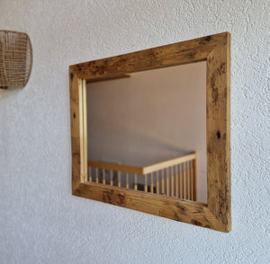 Altholz Spiegel  S2158 Alter Dielenboden einer alten Bauernstube upcycling nachhaltig Badspiegel Wohnspiegel Wandspiegel