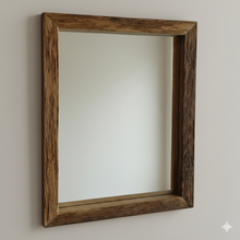 Spiegel Altholz alteiche  S2255 34x44 unikat upcycling nachhaltig Badspiegel Wandspiegel Holzspiegel Eiche