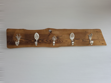 Garderobe Garderobenbrett Altholz alte Bretter Haken aus Silberbesteck