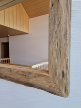 Altholz Spiegel Loftspiegel massiv S2165 aus Gerüstbohlen Loft upcycling nachhaltig8