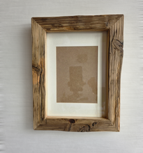 Bilderrahmen aus Altholz – B2245 Handgefertigt aus alter Gerüstbohle | Vintage Holzrahmen mit Glasfront & Passepartout