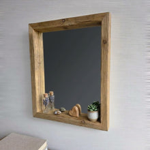 Altholz Spiegel S2362 antik Wandspiegel upcycling nachhaltig Handarbeit Badspiegel Toilettenspiegel