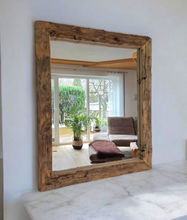 Altholz Spiegel Loftspiegel massiv S2213 aus Gerüstbohlen 57x70  Loft upcycling nachhaltig8