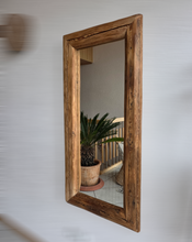 Altholz Spiegel S2219 geschlagene Balken massiv Badspiegel Holzspiegel