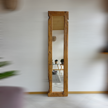 Ganzkörperspiegel aus Altholz – Rustikaler Standspiegel & Wandspiegel (170 x 41 cm) S2293 Ankleidespiegel groß
