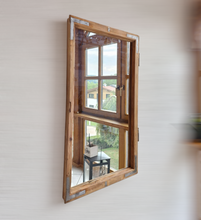 Altholz Spiegel Antiko S2151 Fensterspiegel 1845 Spiegelfenster Badspiegel