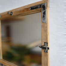 Altholz Spiegel  50 x 57 Antiko S2297 Fensterspiegel 1845 Spiegelfenster Badspiegel