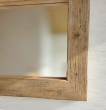 Altholz Spiegel S2338 antik Wandspiegel 42 x 52 upcycling nachhaltig Handarbeit Badspiegel Toilettenspiegel optik Alteiche