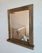 Spiegel alte Bretter S2188  Badspiegel mit Ablage sonnenverbrannt Altholz Holzspiegel Wandspiegel