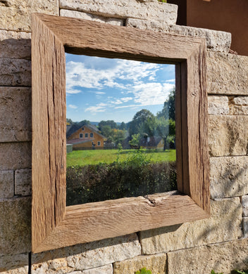Altholz Spiegel alteiche  S2187 Arber  Bayerischen Wald unikat upcycling nachhaltig Eiche