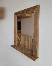 Spiegel alte Bretter S2183  Badspiegel mit Ablage sonnenverbrannt Altholz Holzspiegel