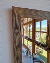Spiegel alte Bretter S2188  Badspiegel mit Ablage sonnenverbrannt Altholz Holzspiegel Wandspiegel