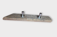 Garderobe Garderobenbrett Altholz Alter Balken Hakenleiste Alteiche Eiche mit Edelstahl Haken