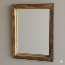 Spiegel Altholz alteiche  S2255 34x44 unikat upcycling nachhaltig Badspiegel Wandspiegel Holzspiegel Eiche