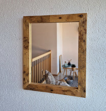 Altholz Spiegel  S2158 Alter Dielenboden einer alten Bauernstube upcycling nachhaltig Badspiegel Wohnspiegel Wandspiegel