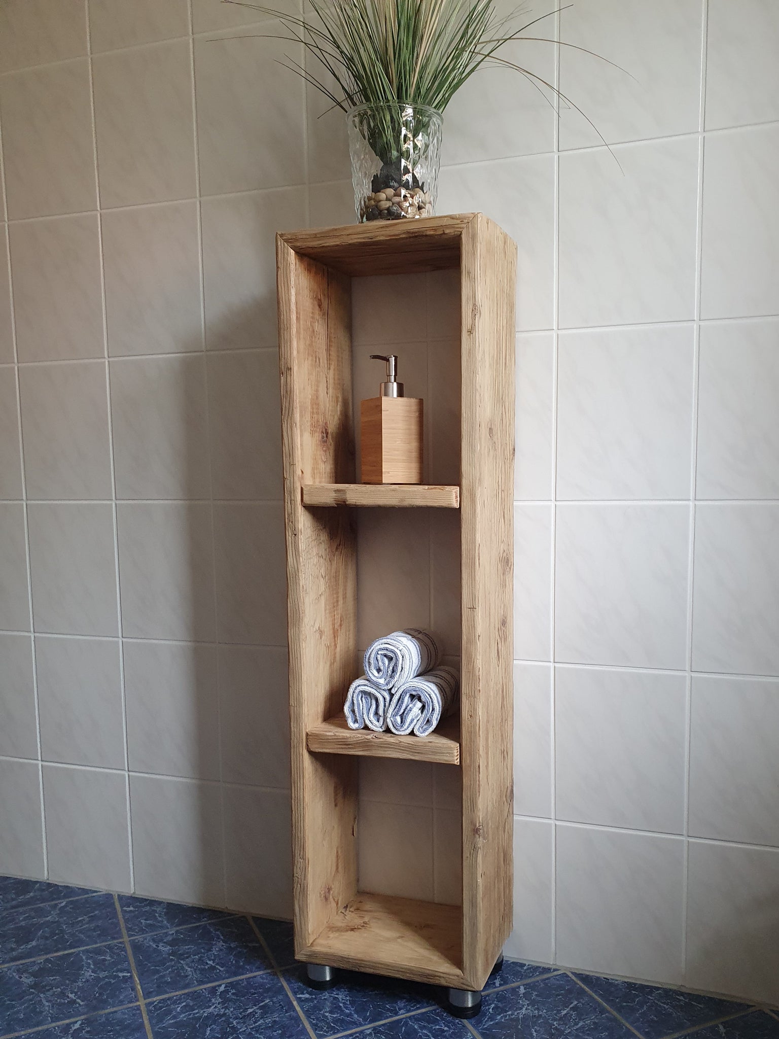 Badregal Regal Standregal Bauholzregal Bauholzmöbel Loft – Altholzspiegel