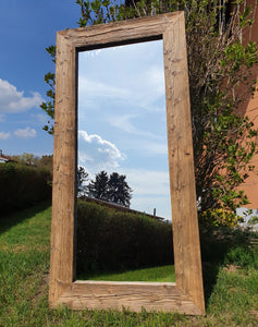 Altholz Spiegel sonnenverbrannt S1223  Wandspiegel Stand Ganzköperspiegel