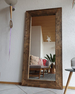 Altholz Spiegel sonnenverbrannt S1223  Wandspiegel Stand Ganzköperspiegel