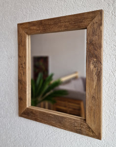 Altholz Spiegel sonnenverbrannt S1531  Wandspiegel